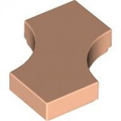 Tile, Modified 2 x 2 with 2 1 x 1 Curved Cutouts (Double Arrow): {светло нуга}