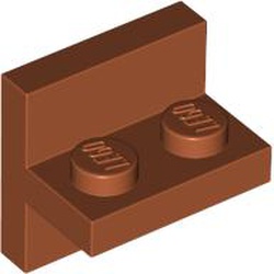 PLATE 1X2 W/ VERT. TUBE: {тъмно оранжев}