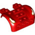 Vehicle, Mudguard 6 x 4 with 4 Studs on Front with White Headlights and Yellow Blinkers with Black Outline Pattern: {ярко червен}