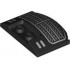 Wedge 3 x 4 x 2/3 Triple Curved with Silver Grille and Headlights Pattern: {черен}