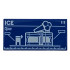 Tile 2 x 4 with White '1:1', 'ICE', Ruler, and Set 60363 Ice-Cream Shop Blueprint Pattern: {ярко син}
