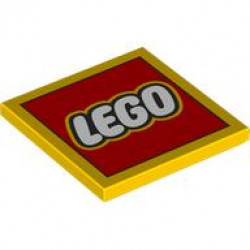 Tile 4 x 4 with LEGO Logo Pattern: {ярко жълт}