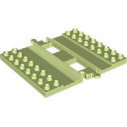 RAIL W/ PLATES, 8 MODULE, NO.1: {пролетно жълто-зелен}