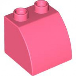 BRICK 2X2X1.5 OUTSIDE BOW: {пъстро коралов}