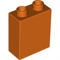 DUPLO BRICK 1X2X2: {червеникаво-оранжев}