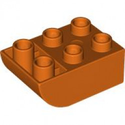 BRICK 2X3 W. INV. BOW: {червеникаво-оранжев}