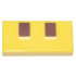 Tile 1 x 2 with Pixelated Reddish Brown and Bright Light Yellow Rectangles Pattern (Minecraft Sniffer Nostrils): {ярко жълт}