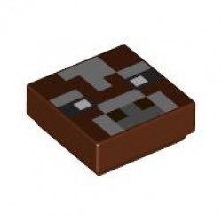 FLAT TILE 1X1, NO. 320: {червеникаво-кафяв}
