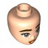 Mini Doll, Head Friends with Dark Brown Bushy Eyebrows, Black Eyelashes, Dark Tan Eyes, Reddish Orange Lips, Open Mouth Smile with Teeth Pattern: {светло нуга}