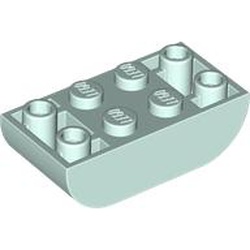 BRICK 2X4, INVERTED, OUTSIDE BOW: {аквамарин}