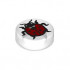 Tile, Round 1 x 1 with Ladybug, Small White Eyes and Black Antennae Pattern: {прозрачен}