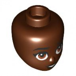 MINI DOLL, HEAD, NO. 508: {червеникаво-кафяв}