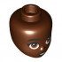 MINI DOLL, HEAD, NO. 508: {червеникаво-кафяв}