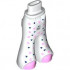 Mini Doll Hips and Trousers Bell-Bottoms with Bright Pink Shoes and Dark Blue Hearts Pattern - Thin Hinge: {бял}