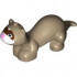 Ferret, Friends with White Face, Bright Pink Nose and Mouth and Black Eyes with Reddish Brown Contour Pattern (Bandit): {пясъчно жълт}