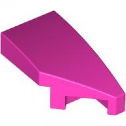 RIGHT PLATE 1X2, W/ BOW, 45 DEG. CUT: {ярко пурпурен}