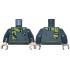 Torso Harry Potter Sweater, Black and Yellow Hufflepuff Stripe, Shield, and Scarf with Badger Pattern / Dark Bluish Gray Arms / Light Nougat Hands: {тъмно каменно сив}