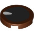 Tile, Round 2 x 2 with Bottom Stud Holder with Eye with Black Pupil and White Teardrop Shaped Glint Pattern: {червеникаво-кафяв}