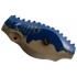 Dinosaur Body Indominus rex / Carnotaurus / Allosaurus with Dark Blue Top with Spots and Stripes Pattern: {пясъчно жълт}