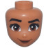 Mini Doll, Head Friends with Black Eyebrows, Right Raised, Eyelashes, Reddish Brown Eyes and Lips, Wide Grin Pattern (Moana): {сиена}