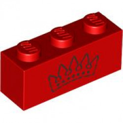BRICK 1X3, NO. 76: {ярко червен}