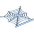 Spider Web Flat with Hollow Stud, Bar Ends, and Bar: {светло кралско син}