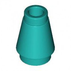 NOSE CONE SMALL 1X1: {ярко синьо-зелен}