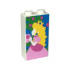Brick 1 x 2 x 3 with Bright Green Tree and Princess Peach with Yellow Hair and Crown, Bright Pink and Dark Pink Dress on Dark Azure Background Pattern: {бял}