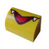 Slope, Curved 1 x 2 with Bottom Stud Holder with Black and Dark Red Pointed Open Mouth, White Fangs and Red Tongue Pattern (Super Mario Kamek Lower Face): {ярко жълт}
