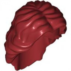 Minifigure, Hair Female Mid-Length Wavy with Center Part: {нов тъмно червен}