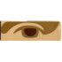 Tile 1 x 3 with Reddish Brown Left Eye with Medium Nougat Eyelid and Shadow Pattern (Mona Lisa): {светло нуга}