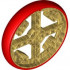 WHEEL DIA. 88X14.34, W/ CROSS HOLE: {топло златист}