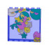 Panel 1 x 6 x 5 with Dark Turquoise, Dark Pink, Silver, and Yellow Balloons and Garland Pattern: {прозрачно ярко синьо-виолетов}