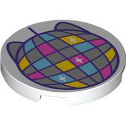 TILE 3X3, CIRCLE, NO. 35: {бял}