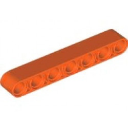 Technic, Liftarm Thick 1 x 7: {червеникаво-оранжев}