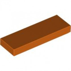 FLAT TILE 1X3: {червеникаво-оранжев}