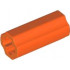 Technic, Axle Connector 2L (Smooth with x Hole + Orientation): {червеникаво-оранжев}