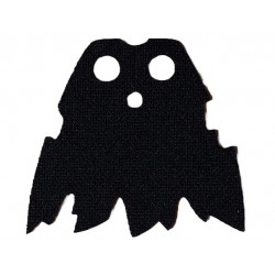 Minifigure Cape Cloth, Tattered Edges - Spongy Stretchable Fabric: {черен}