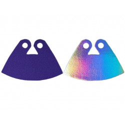 Minifigure Cape Cloth, Short, Triangle Neck Cut with Dark Purple and Silver Holographic Sides: {неопределен}