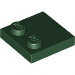 PLATE 2X2, W/ REDUCED KNOBS: {земно зелен}