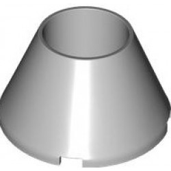 Cone 4 x 4 x 2 Hollow No Studs: {умерено каменно сив}