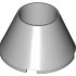 Cone 4 x 4 x 2 Hollow No Studs: {умерено каменно сив}