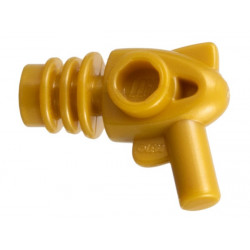 Minifigure, Weapon Space Ray Gun - Rounded Heat Diffusers: {топло златист}