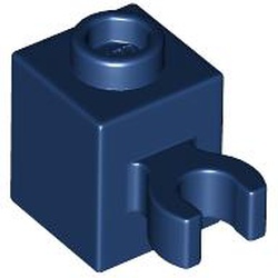 BRICK 1X1 W/HOLDER, H0RIZONTAL: {земно син}