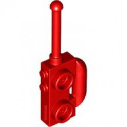 Minifigure, Utensil Radio with Detailed Grille: {ярко червен}