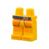 Hips and Legs with Dark Blue Belt with Black and Silver Buckle, Orange Robe Ends, Knee Pads, and Toes, Ninjago Logogram Letter A Pattern: {огнено жълто-оранжев}