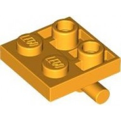 Plate, Modified 2 x 2 with Bar on Bottom: {огнено жълто-оранжев}