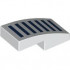 Slope, Curved 2 x 1 x 2/3 with 7 Dark Blue Stripes Pattern (BrickHeadz Commander Cody Helmet Side): {бял}