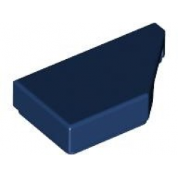 TILE 1X2, DEG. 45, CUT, RIGHT: {земно син}