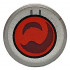 Tile, Round 1 x 1 with Dark Red and Red Goggle Lens with Black Circle and Silver Border Pattern: {сребърно метален}